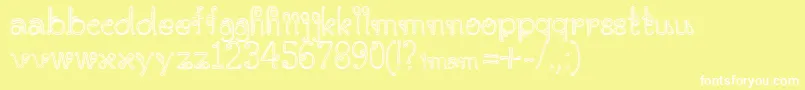 Parangrusak Font – White Fonts on Yellow Background