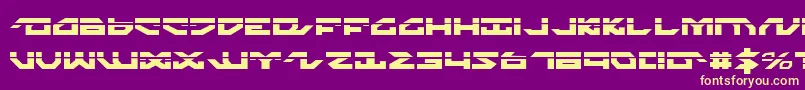 Nightrunnerla Font – Yellow Fonts on Purple Background