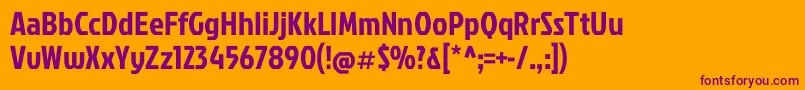 JockeyoneRegular Font – Purple Fonts on Orange Background