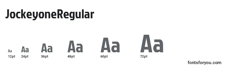 JockeyoneRegular Font Sizes