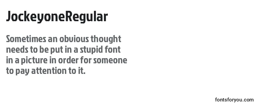 JockeyoneRegular Font