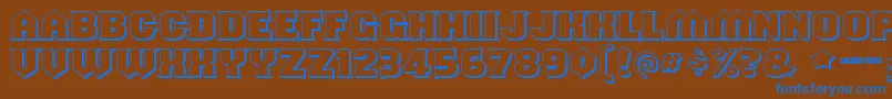 Shouldveknownshaded Font – Blue Fonts on Brown Background