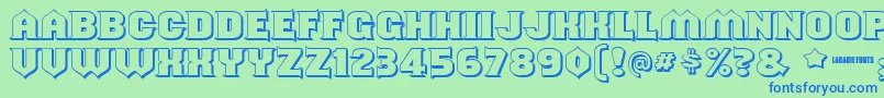 Shouldveknownshaded Font – Blue Fonts on Green Background