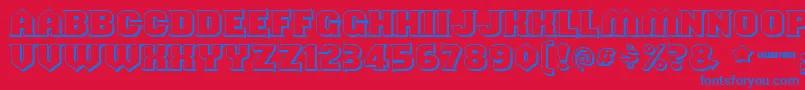 Shouldveknownshaded Font – Blue Fonts on Red Background