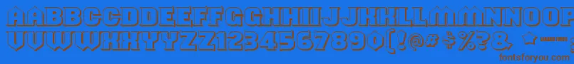 Shouldveknownshaded Font – Brown Fonts on Blue Background