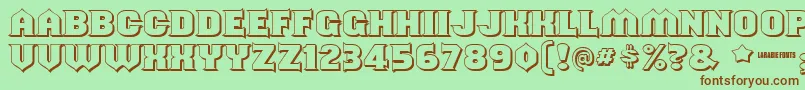 Shouldveknownshaded Font – Brown Fonts on Green Background