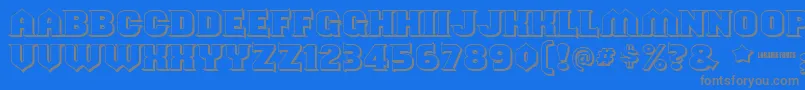 Shouldveknownshaded Font – Gray Fonts on Blue Background