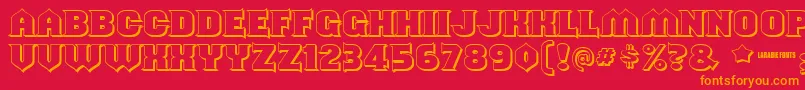 Shouldveknownshaded Font – Orange Fonts on Red Background