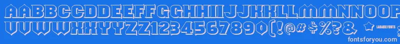 Shouldveknownshaded Font – Pink Fonts on Blue Background