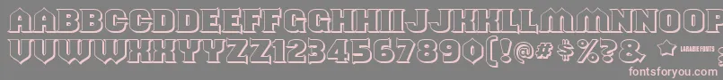 Shouldveknownshaded Font – Pink Fonts on Gray Background