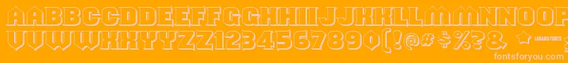 Shouldveknownshaded Font – Pink Fonts on Orange Background