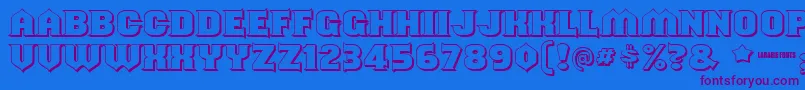 Shouldveknownshaded Font – Purple Fonts on Blue Background