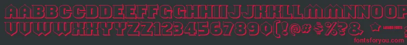 Shouldveknownshaded Font – Red Fonts on Black Background