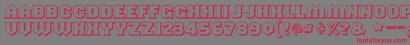 フォントShouldveknownshaded – 赤い文字の灰色の背景