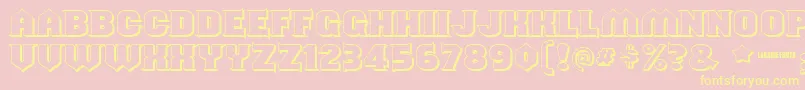 Shouldveknownshaded-Schriftart – Gelbe Schriften auf rosa Hintergrund