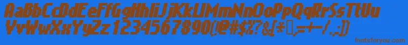 GimenellsItalic Font – Brown Fonts on Blue Background