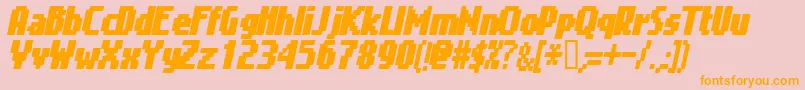 GimenellsItalic Font – Orange Fonts on Pink Background