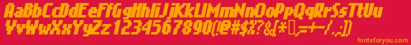 GimenellsItalic Font – Orange Fonts on Red Background