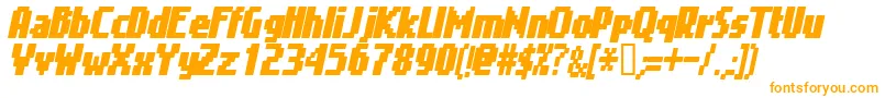 GimenellsItalic Font – Orange Fonts on White Background