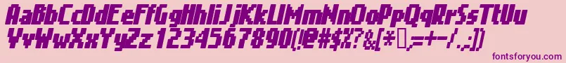 GimenellsItalic Font – Purple Fonts on Pink Background