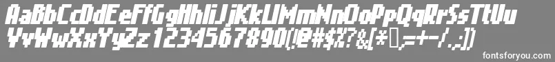 GimenellsItalic Font – White Fonts on Gray Background