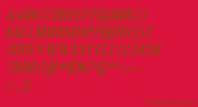CovingtonScBoldItalic font – Brown Fonts On Red Background