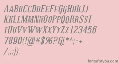 CovingtonScBoldItalic font – Gray Fonts On Pink Background