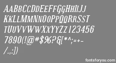 CovingtonScBoldItalic font – White Fonts On Gray Background