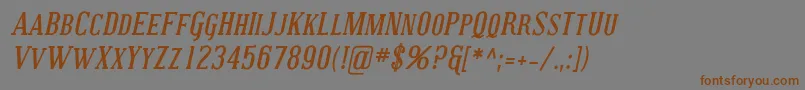 CovingtonScBoldItalic Font – Brown Fonts on Gray Background