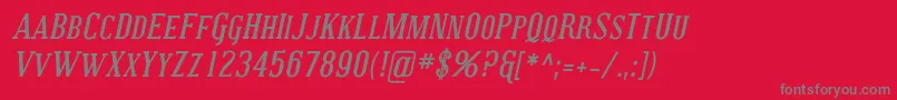 CovingtonScBoldItalic Font – Gray Fonts on Red Background