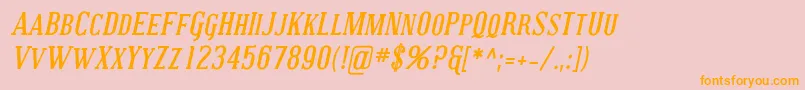 CovingtonScBoldItalic Font – Orange Fonts on Pink Background