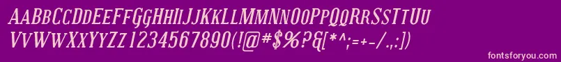 CovingtonScBoldItalic Font – Pink Fonts on Purple Background