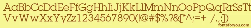 TorrentgraphicsskRegular Font – Brown Fonts on Yellow Background