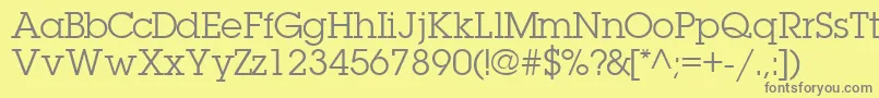 TorrentgraphicsskRegular Font – Gray Fonts on Yellow Background