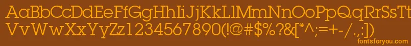 TorrentgraphicsskRegular Font – Orange Fonts on Brown Background