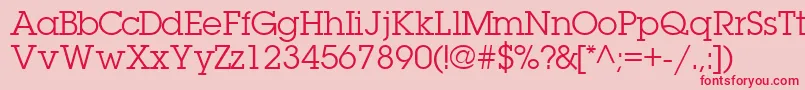 TorrentgraphicsskRegular Font – Red Fonts on Pink Background