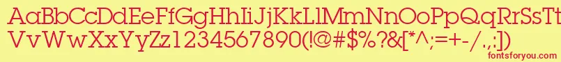 TorrentgraphicsskRegular Font – Red Fonts on Yellow Background