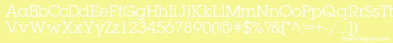 TorrentgraphicsskRegular Font – White Fonts on Yellow Background