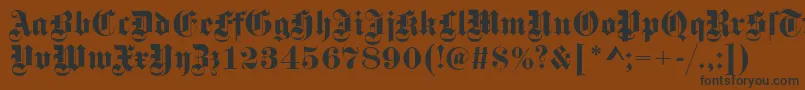 GotischRegular Font – Black Fonts on Brown Background