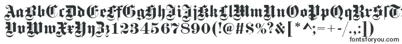 GotischRegular-fontti – Otsikkofontit