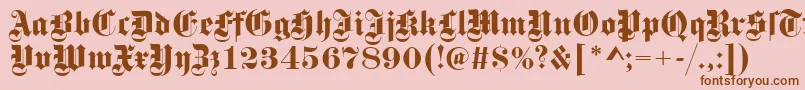 GotischRegular Font – Brown Fonts on Pink Background