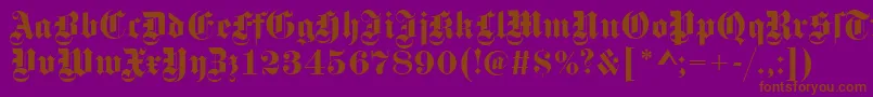 GotischRegular Font – Brown Fonts on Purple Background