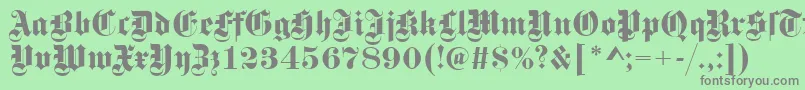 GotischRegular Font – Gray Fonts on Green Background