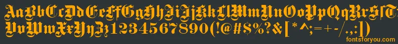 GotischRegular Font – Orange Fonts on Black Background