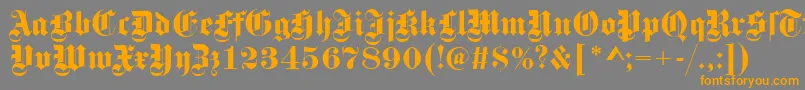 GotischRegular Font – Orange Fonts on Gray Background