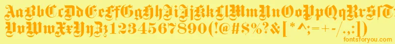 GotischRegular Font – Orange Fonts on Yellow Background
