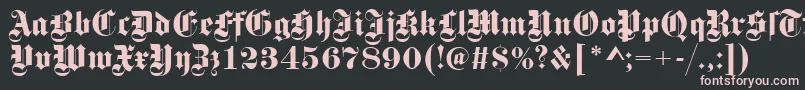 GotischRegular Font – Pink Fonts on Black Background