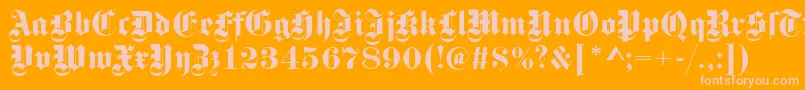 GotischRegular Font – Pink Fonts on Orange Background