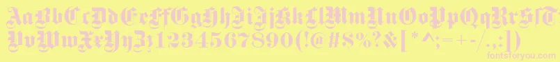 GotischRegular Font – Pink Fonts on Yellow Background