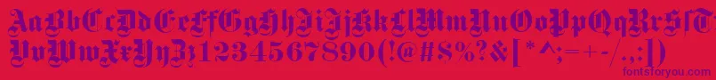 GotischRegular Font – Purple Fonts on Red Background
